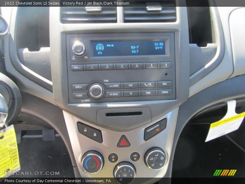 Victory Red / Jet Black/Dark Titanium 2012 Chevrolet Sonic LS Sedan