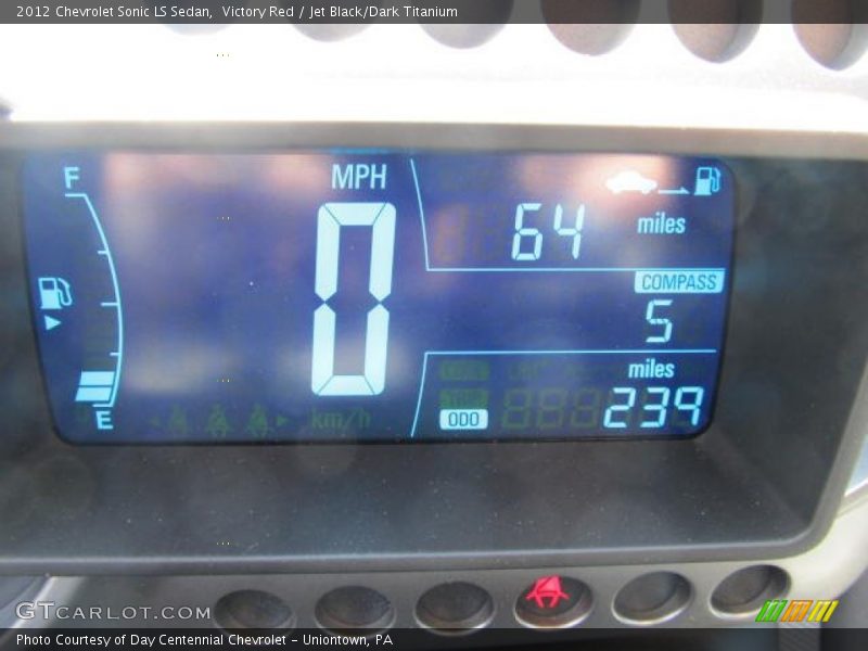 Victory Red / Jet Black/Dark Titanium 2012 Chevrolet Sonic LS Sedan