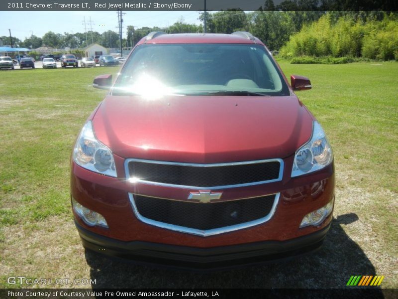 Red Jewel Metallic / Ebony/Ebony 2011 Chevrolet Traverse LT
