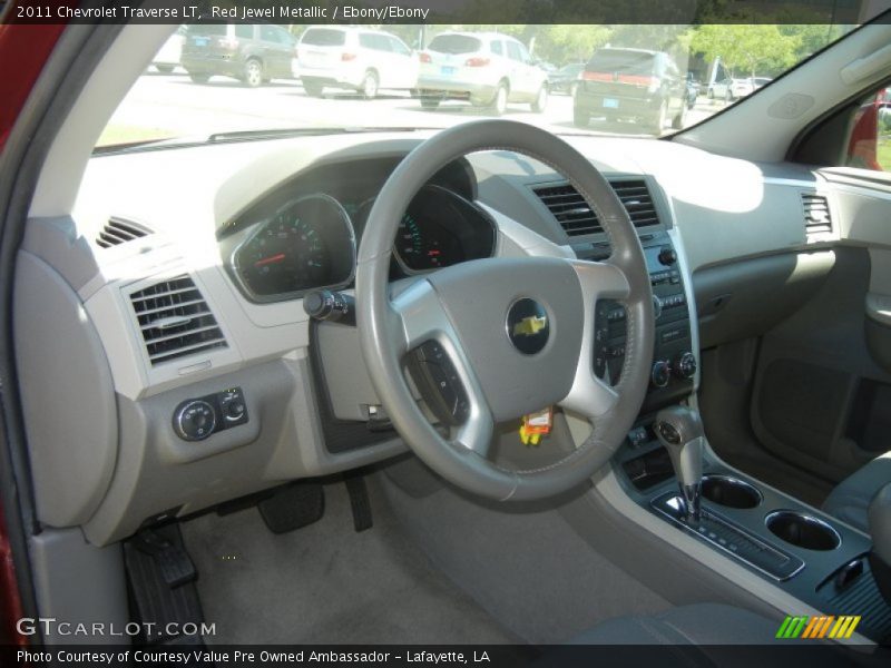 Red Jewel Metallic / Ebony/Ebony 2011 Chevrolet Traverse LT
