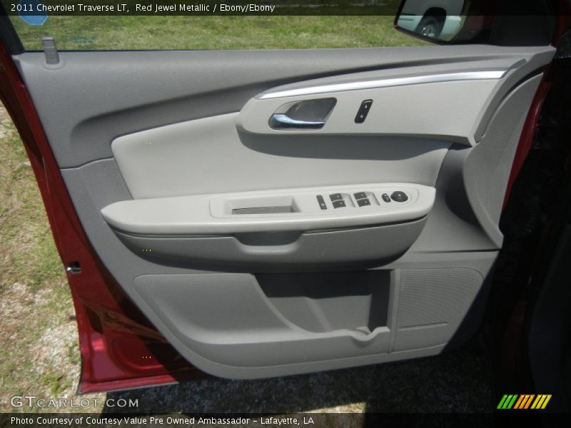 Red Jewel Metallic / Ebony/Ebony 2011 Chevrolet Traverse LT