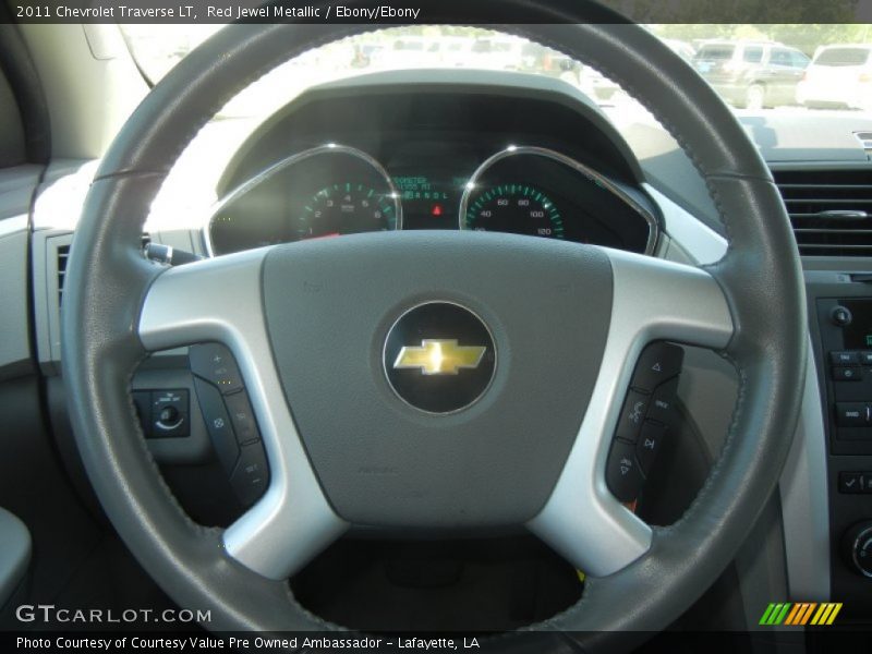 Red Jewel Metallic / Ebony/Ebony 2011 Chevrolet Traverse LT
