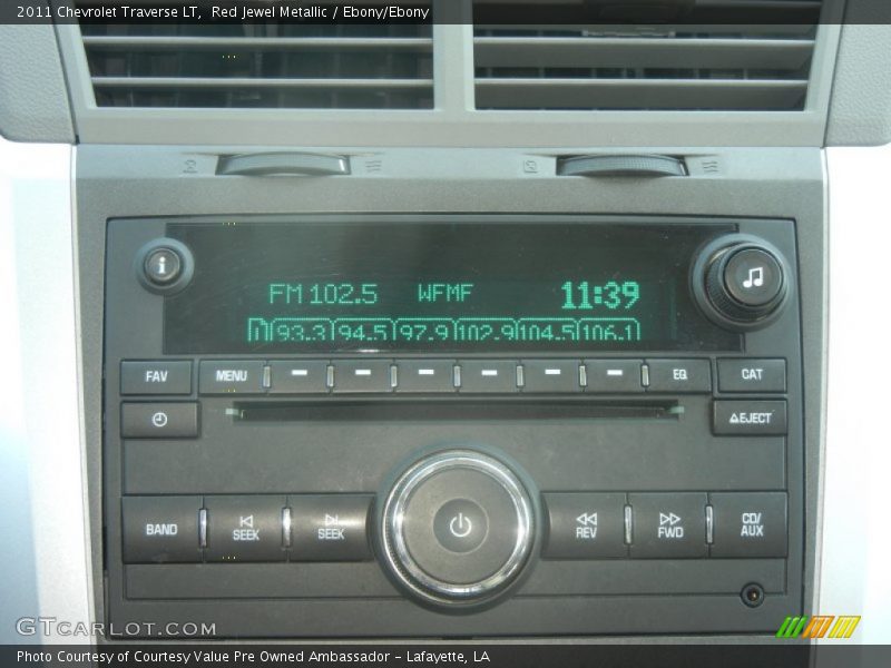 Red Jewel Metallic / Ebony/Ebony 2011 Chevrolet Traverse LT