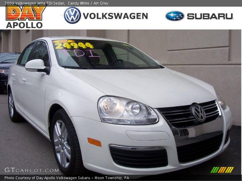 Candy White / Art Grey 2009 Volkswagen Jetta TDI Sedan