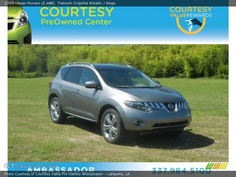 Platinum Graphite Metallic / Beige 2009 Nissan Murano LE AWD