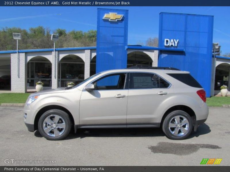 Gold Mist Metallic / Brownstone/Jet Black 2012 Chevrolet Equinox LT AWD