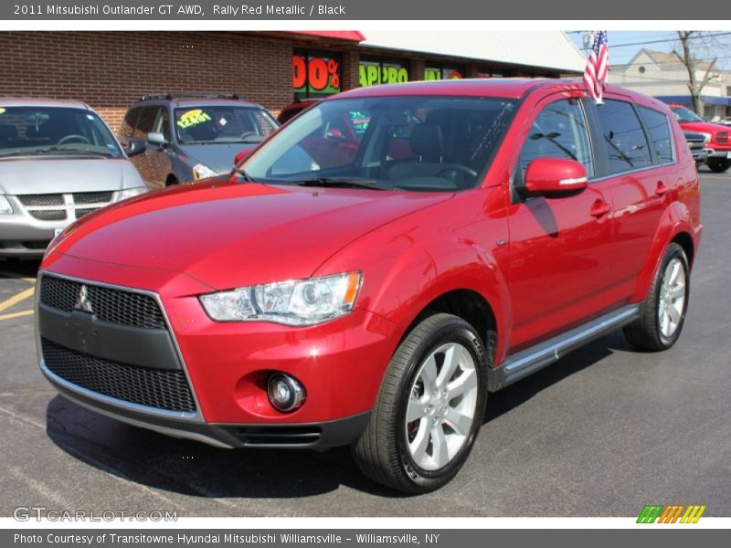 Rally Red Metallic / Black 2011 Mitsubishi Outlander GT AWD