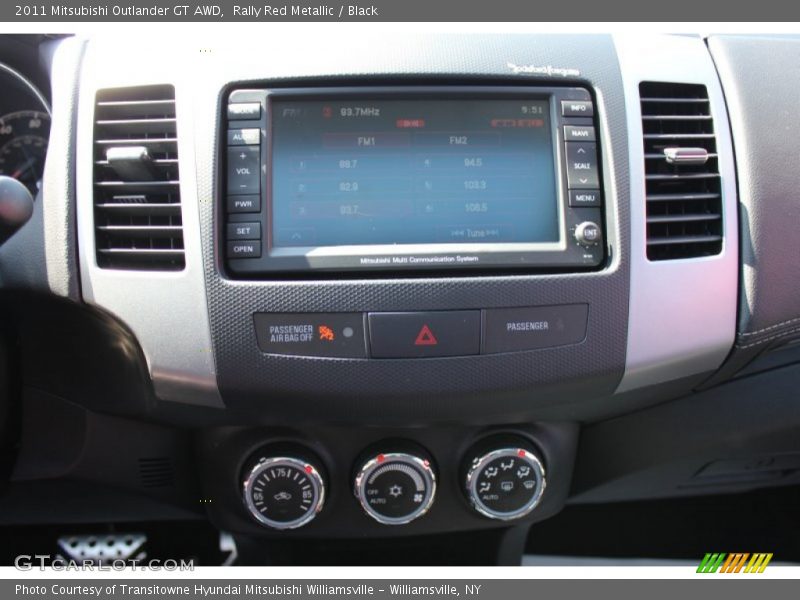 Rally Red Metallic / Black 2011 Mitsubishi Outlander GT AWD