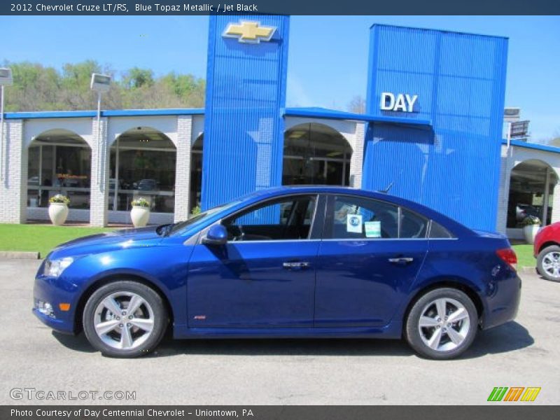 Blue Topaz Metallic / Jet Black 2012 Chevrolet Cruze LT/RS