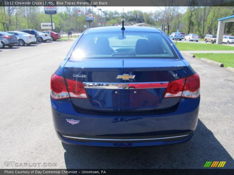 Blue Topaz Metallic / Jet Black 2012 Chevrolet Cruze LT/RS