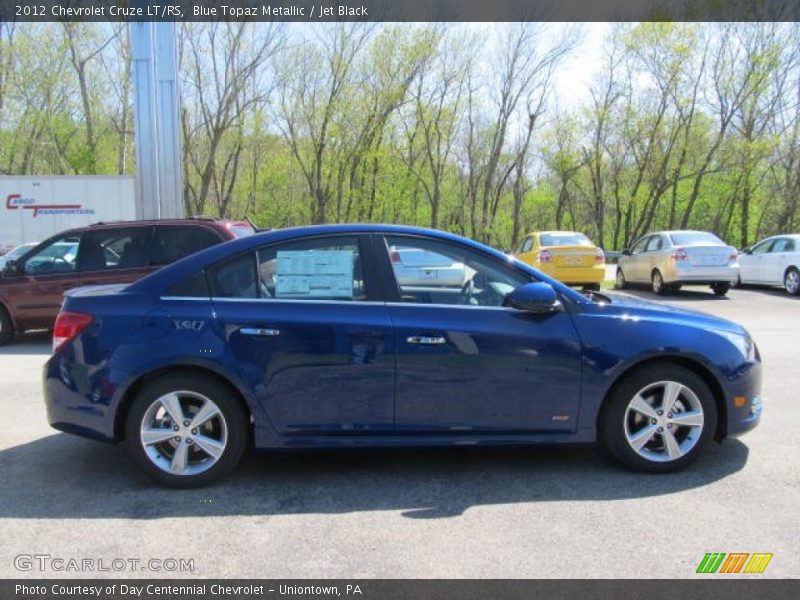 Blue Topaz Metallic / Jet Black 2012 Chevrolet Cruze LT/RS
