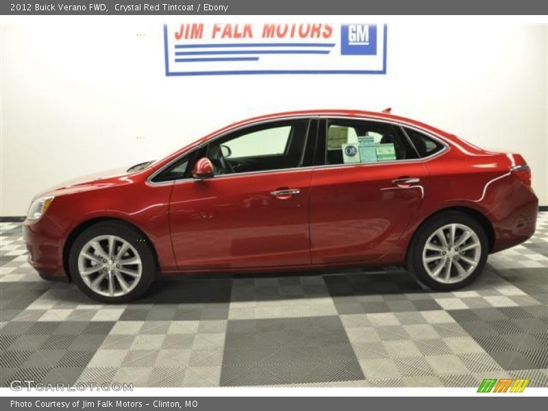 Crystal Red Tintcoat / Ebony 2012 Buick Verano FWD