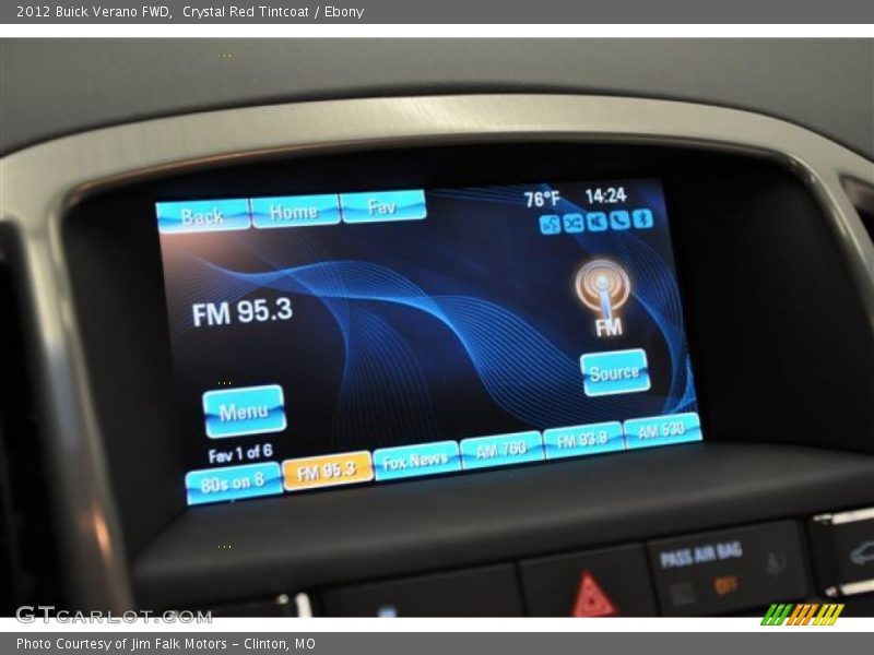 Crystal Red Tintcoat / Ebony 2012 Buick Verano FWD