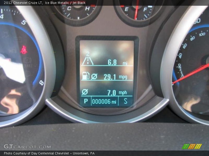 Ice Blue Metallic / Jet Black 2012 Chevrolet Cruze LT