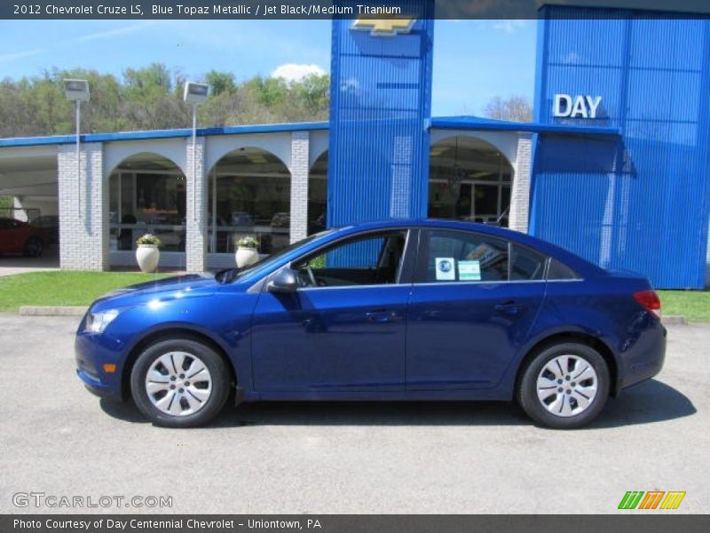 Blue Topaz Metallic / Jet Black/Medium Titanium 2012 Chevrolet Cruze LS