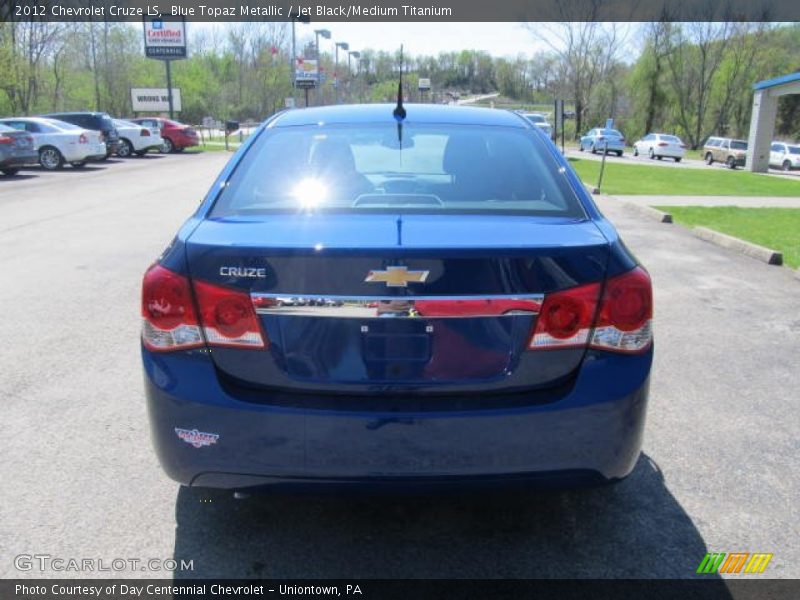Blue Topaz Metallic / Jet Black/Medium Titanium 2012 Chevrolet Cruze LS