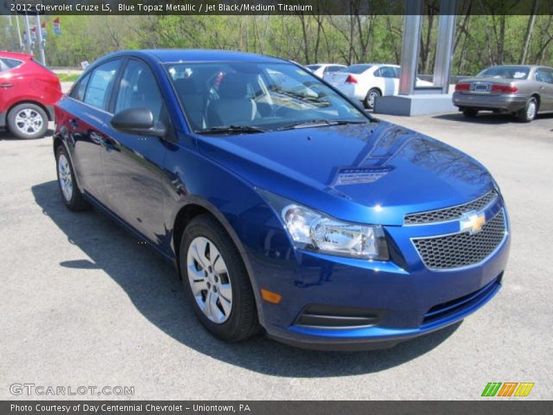 Blue Topaz Metallic / Jet Black/Medium Titanium 2012 Chevrolet Cruze LS