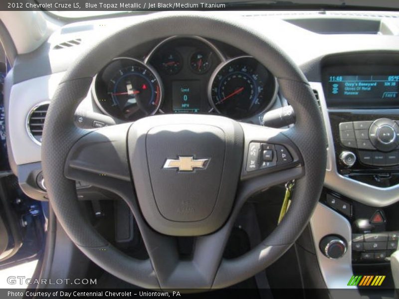 Blue Topaz Metallic / Jet Black/Medium Titanium 2012 Chevrolet Cruze LS