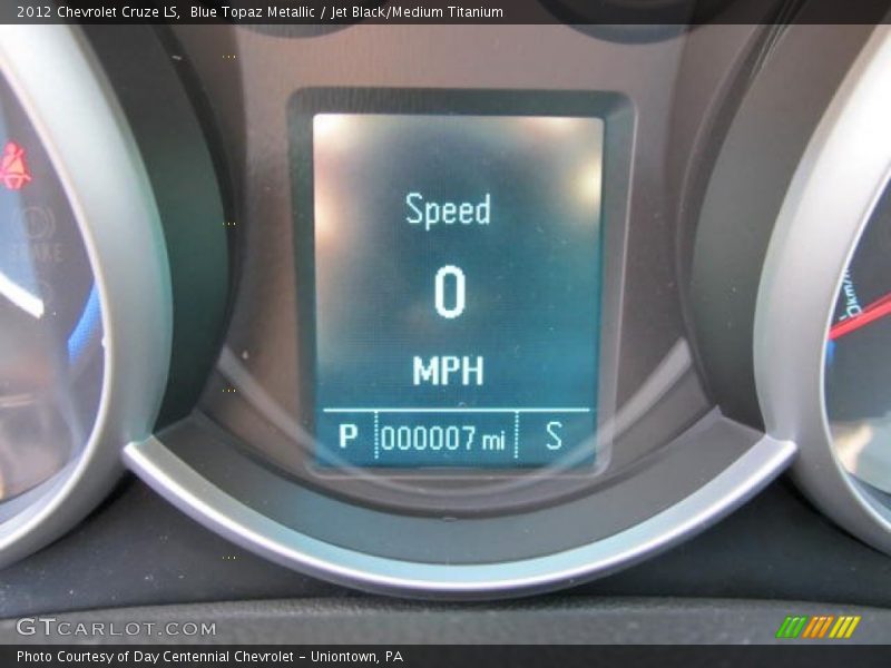 Blue Topaz Metallic / Jet Black/Medium Titanium 2012 Chevrolet Cruze LS