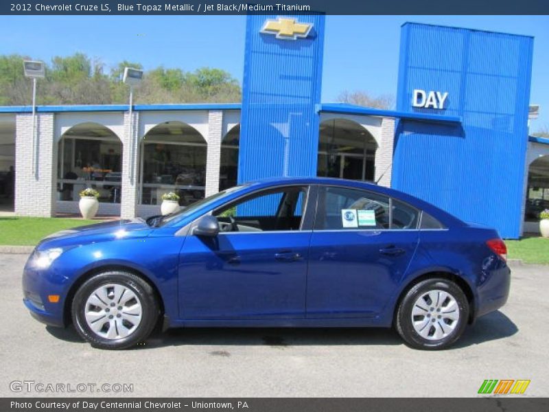 Blue Topaz Metallic / Jet Black/Medium Titanium 2012 Chevrolet Cruze LS