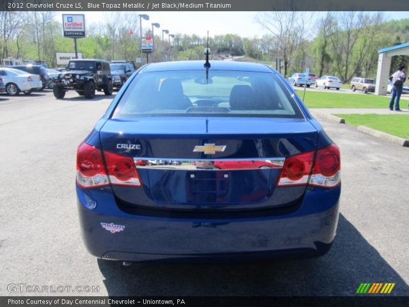 Blue Topaz Metallic / Jet Black/Medium Titanium 2012 Chevrolet Cruze LS
