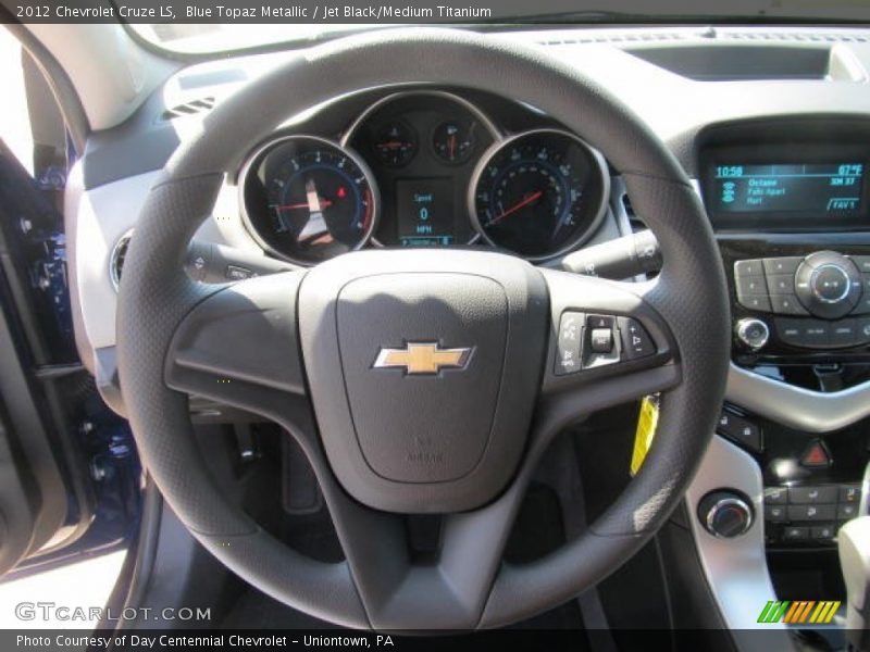 Blue Topaz Metallic / Jet Black/Medium Titanium 2012 Chevrolet Cruze LS