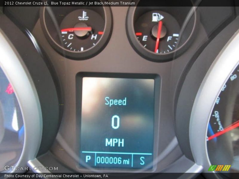 Blue Topaz Metallic / Jet Black/Medium Titanium 2012 Chevrolet Cruze LS