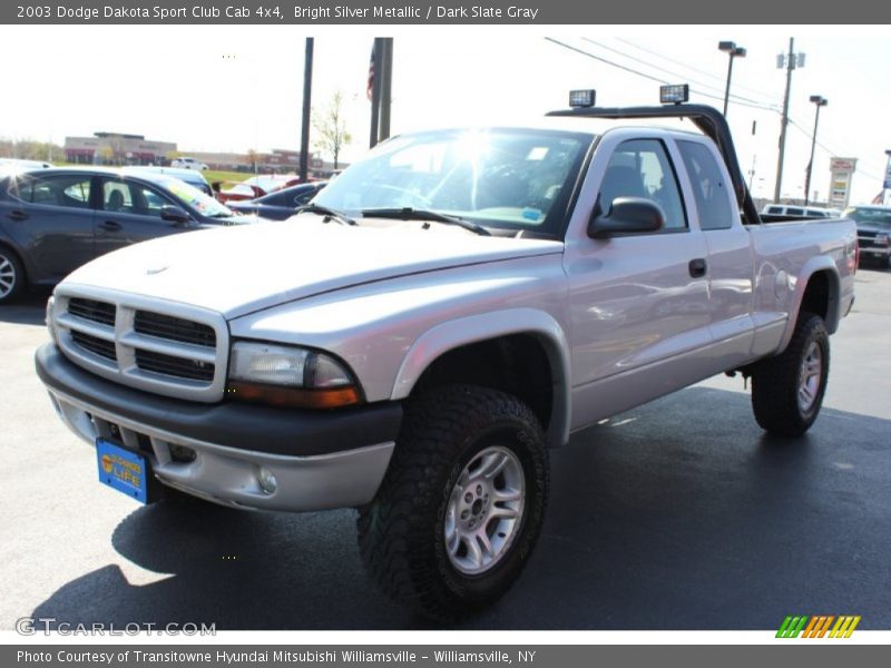 Bright Silver Metallic / Dark Slate Gray 2003 Dodge Dakota Sport Club Cab 4x4