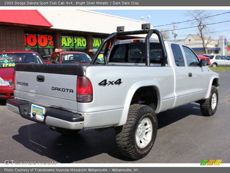 Bright Silver Metallic / Dark Slate Gray 2003 Dodge Dakota Sport Club Cab 4x4
