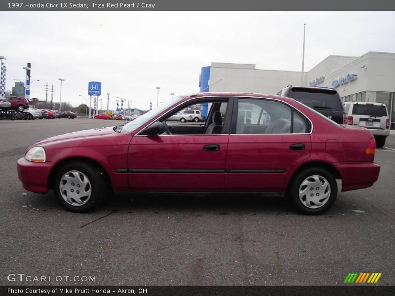 Inza Red Pearl / Gray 1997 Honda Civic LX Sedan