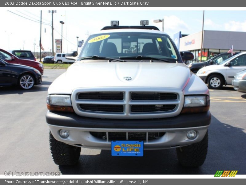 Bright Silver Metallic / Dark Slate Gray 2003 Dodge Dakota Sport Club Cab 4x4
