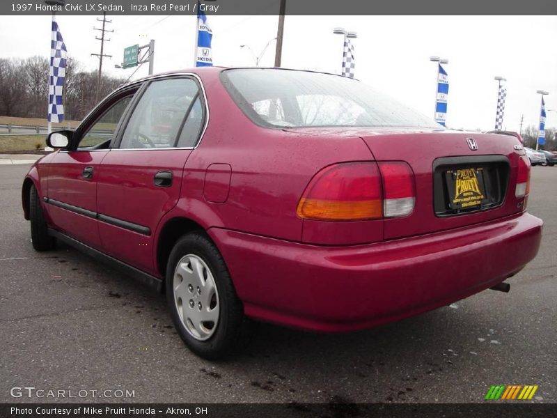 Inza Red Pearl / Gray 1997 Honda Civic LX Sedan