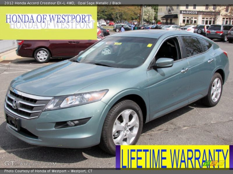 Opal Sage Metallic / Black 2012 Honda Accord Crosstour EX-L 4WD