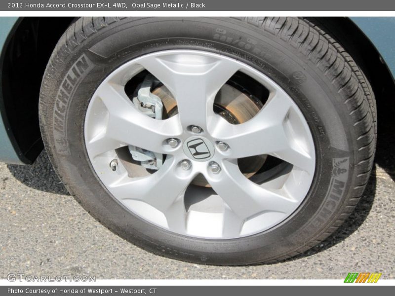 Opal Sage Metallic / Black 2012 Honda Accord Crosstour EX-L 4WD
