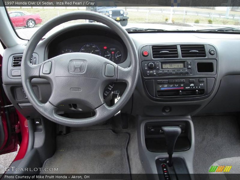 Inza Red Pearl / Gray 1997 Honda Civic LX Sedan