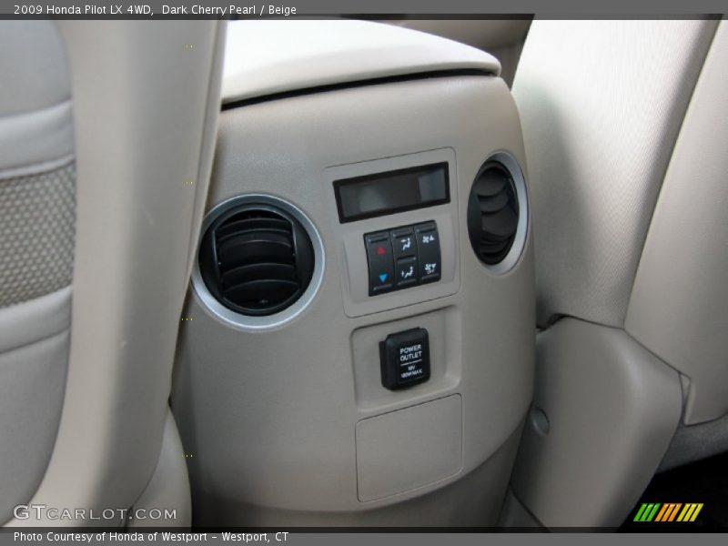 Dark Cherry Pearl / Beige 2009 Honda Pilot LX 4WD