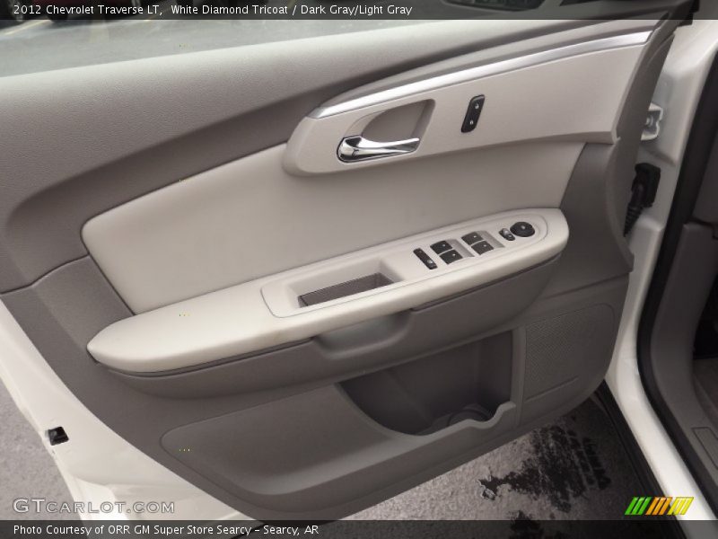 White Diamond Tricoat / Dark Gray/Light Gray 2012 Chevrolet Traverse LT