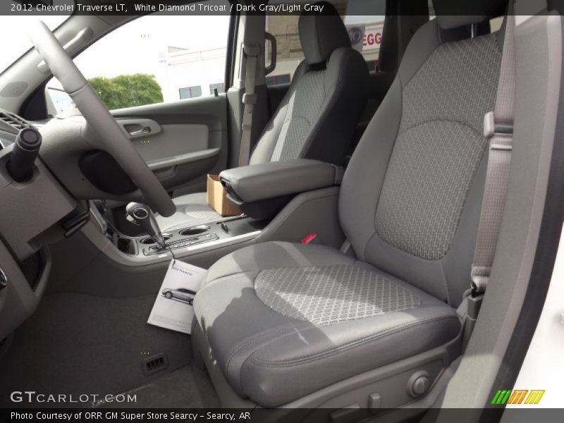 White Diamond Tricoat / Dark Gray/Light Gray 2012 Chevrolet Traverse LT