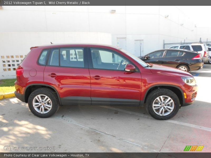 Wild Cherry Metallic / Black 2012 Volkswagen Tiguan S