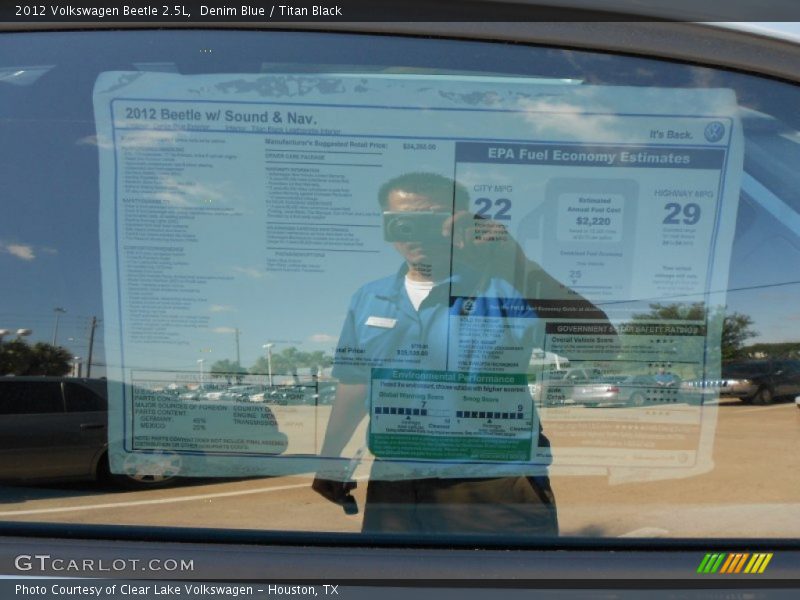 Denim Blue / Titan Black 2012 Volkswagen Beetle 2.5L