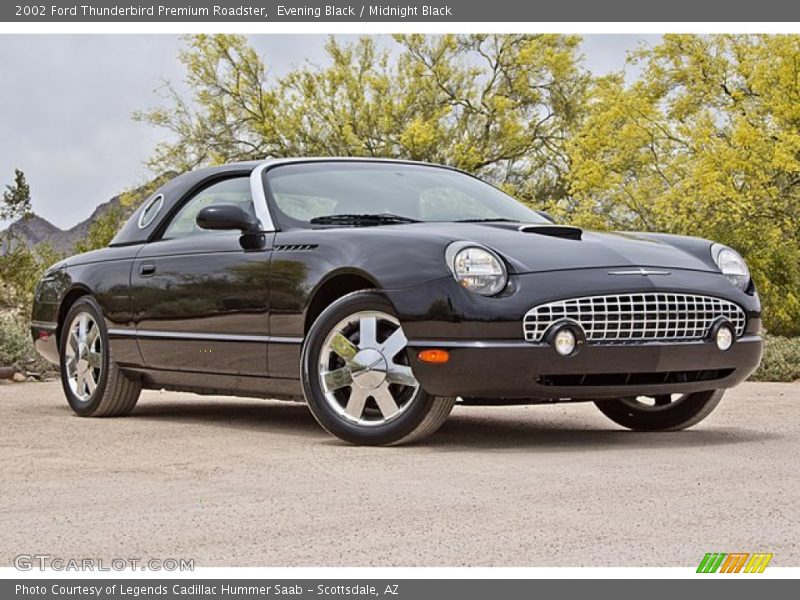 Evening Black / Midnight Black 2002 Ford Thunderbird Premium Roadster