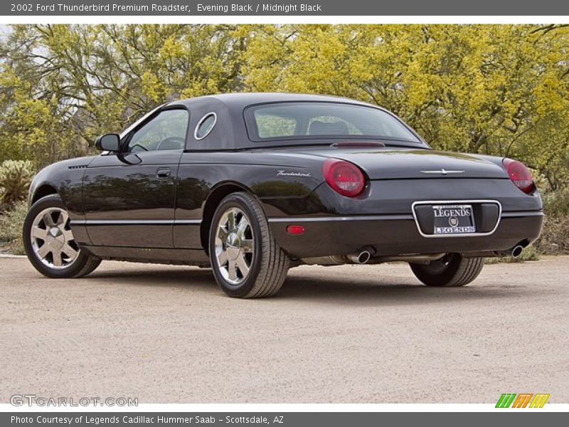 Evening Black / Midnight Black 2002 Ford Thunderbird Premium Roadster