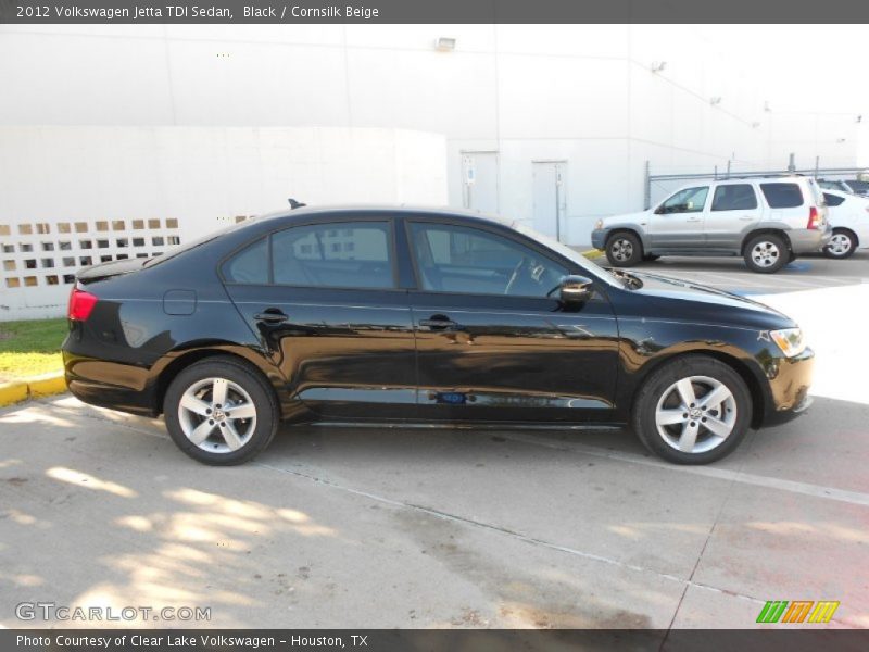 Black / Cornsilk Beige 2012 Volkswagen Jetta TDI Sedan