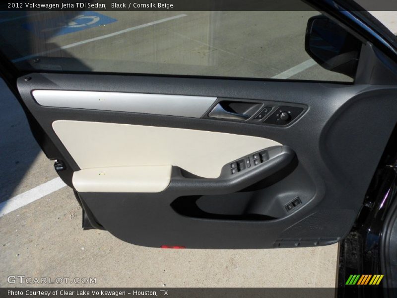 Black / Cornsilk Beige 2012 Volkswagen Jetta TDI Sedan