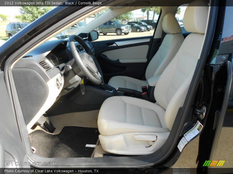 Black / Cornsilk Beige 2012 Volkswagen Jetta TDI Sedan