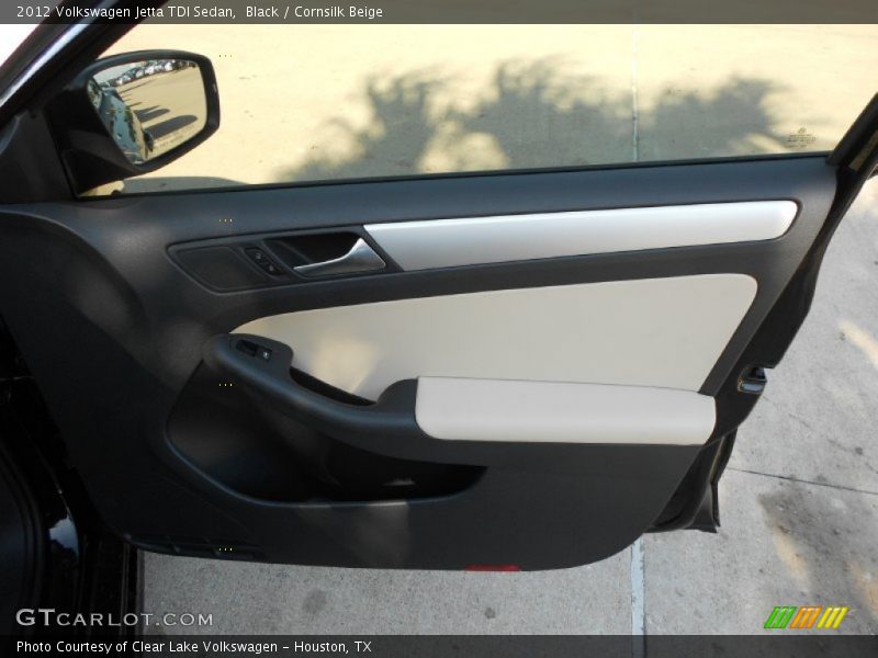 Black / Cornsilk Beige 2012 Volkswagen Jetta TDI Sedan