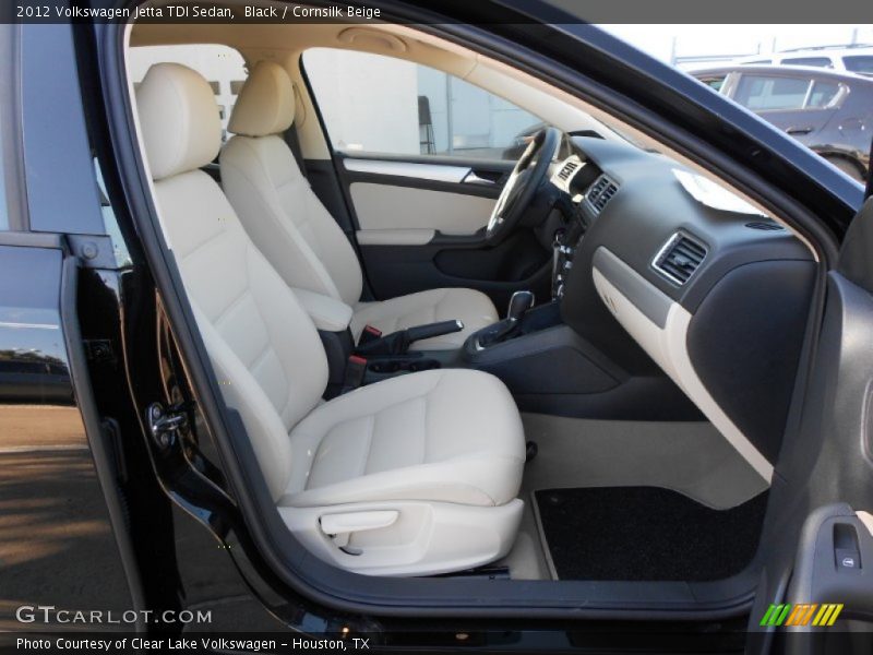 Black / Cornsilk Beige 2012 Volkswagen Jetta TDI Sedan