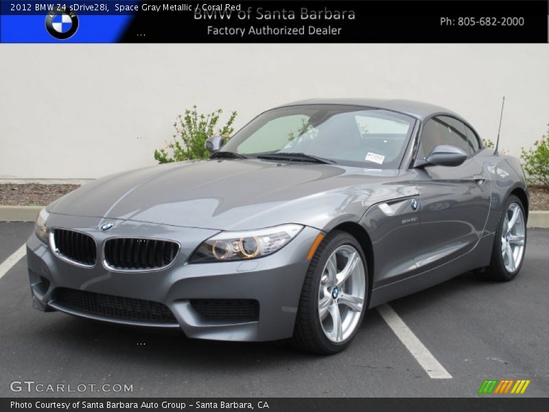 Space Gray Metallic / Coral Red 2012 BMW Z4 sDrive28i
