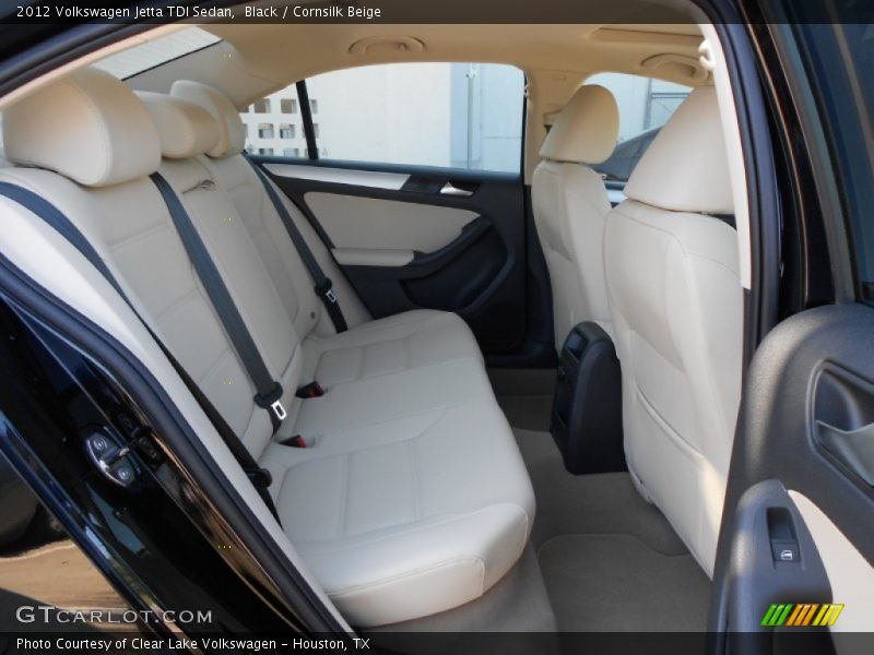Black / Cornsilk Beige 2012 Volkswagen Jetta TDI Sedan