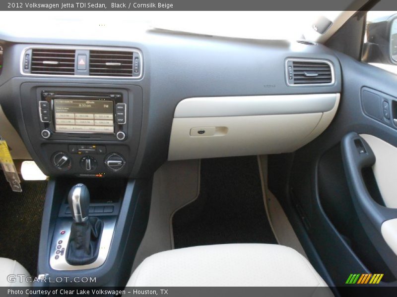 Black / Cornsilk Beige 2012 Volkswagen Jetta TDI Sedan